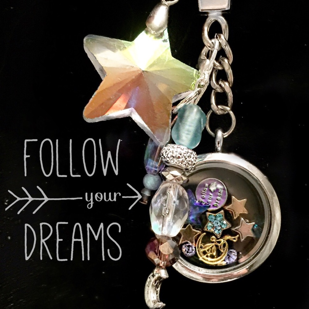 COPY - Follow your dreams locket keychain